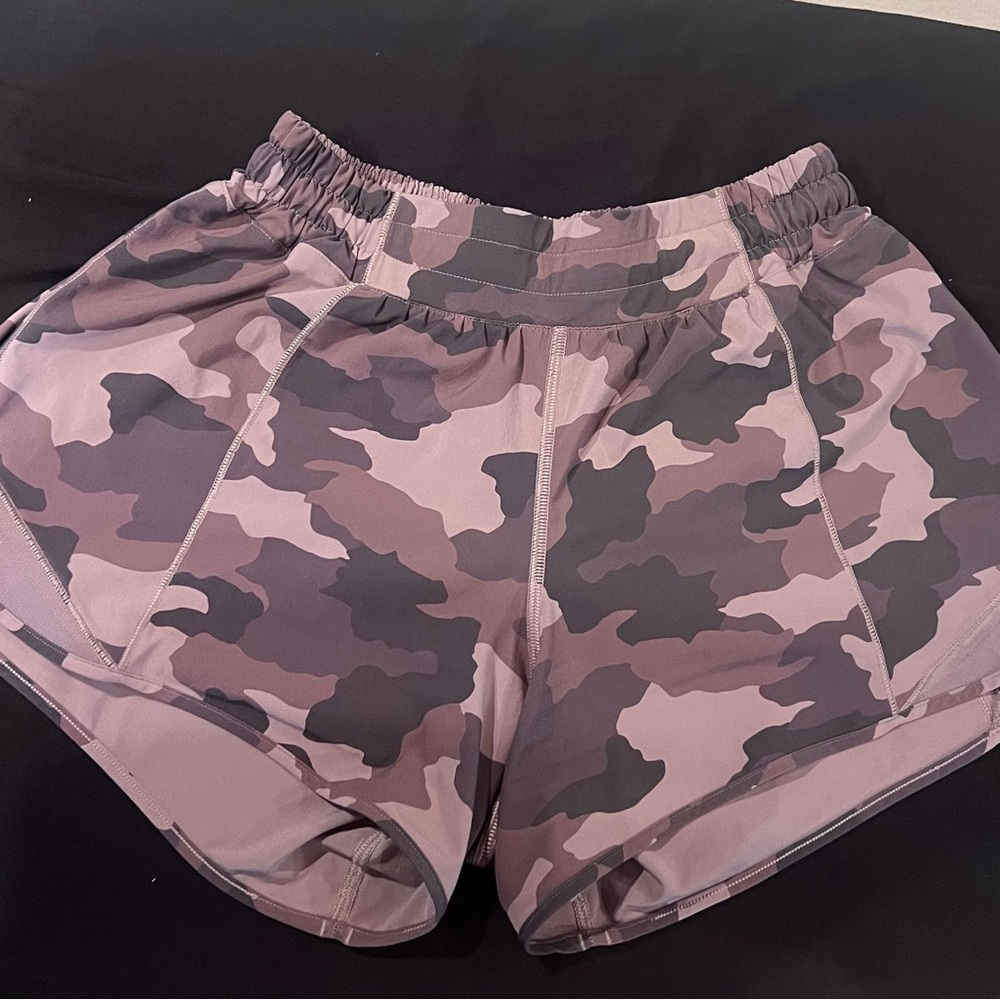 Lululemon purple camo Hotty Hot shorts